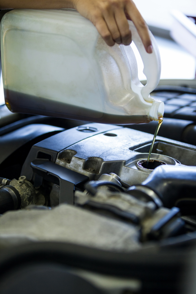 car oil change section